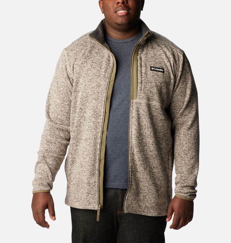 Mens sweater fleece discount jacket