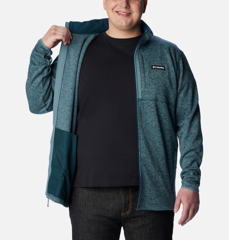 Men's Sweater Weather Fleece Full Zip - Big, Color: Night Wave Heather, image 5