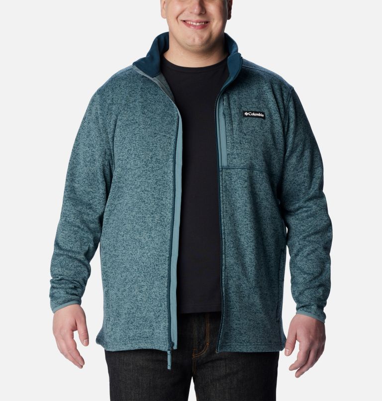 Men's Sweater Weather Fleece Full Zip - Big, Color: Night Wave Heather, image 7