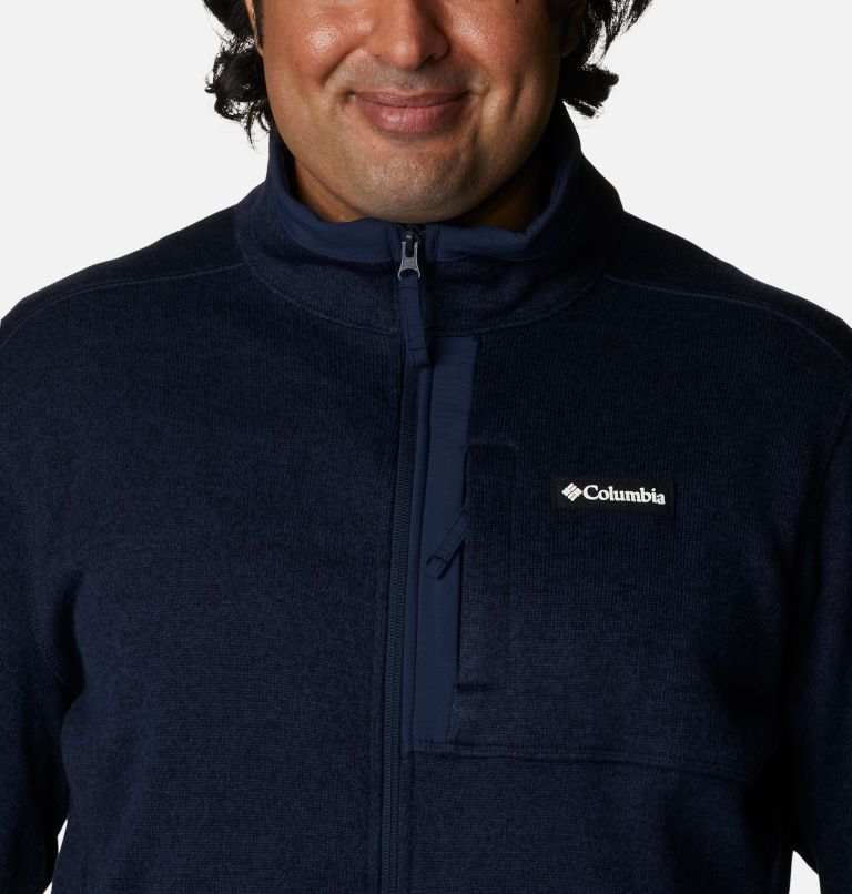 Sweater Weather Full Zip | 464 | 5X, Color: Collegiate Navy Heather, image 4