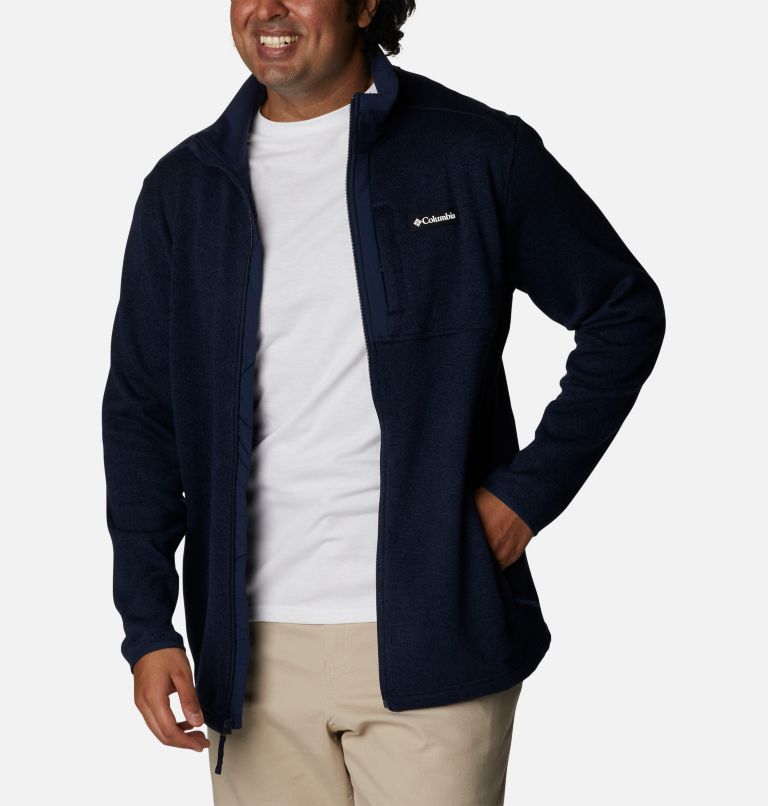 Sweater Weather Full Zip | 464 | 5X, Color: Collegiate Navy Heather, image 7