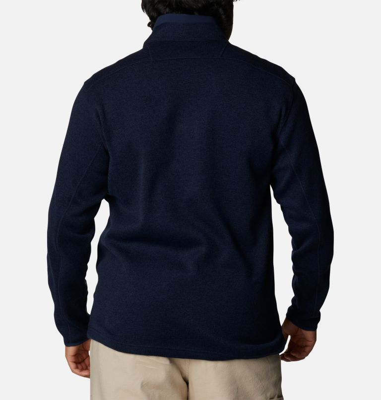 Thumbnail: Men's Sweater Weather Full Zip Fleece - Extended Size, Color: Collegiate Navy Heather, image 2