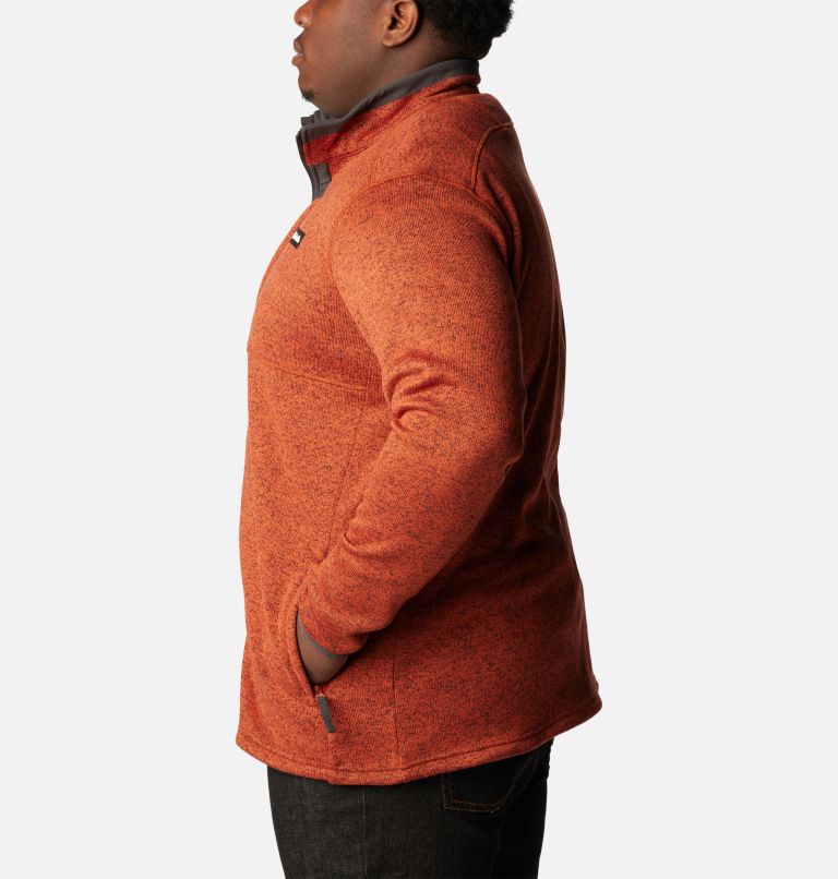 Sweater Weather Full Zip | 849 | 4X, Color: Warp Red Heather, image 3