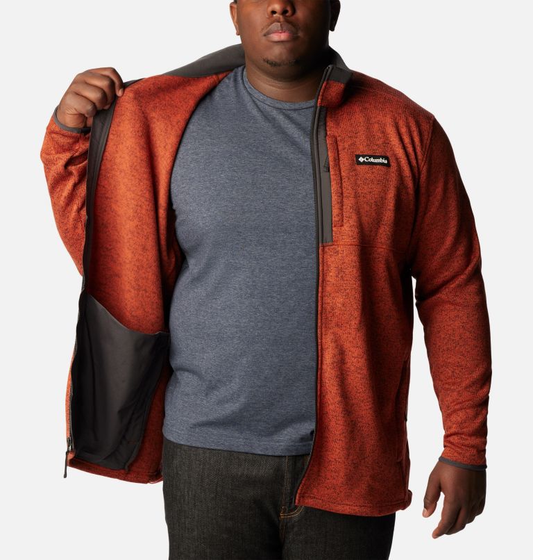 Sweater Weather Full Zip | 849 | 4X, Color: Warp Red Heather, image 5