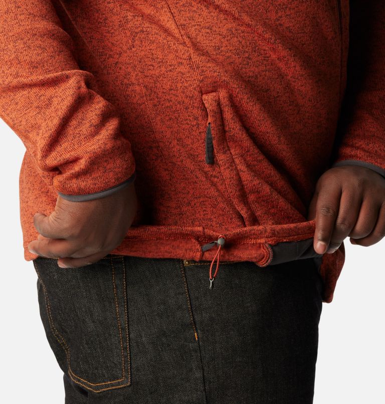 Sweater Weather Full Zip | 849 | 4X, Color: Warp Red Heather, image 6