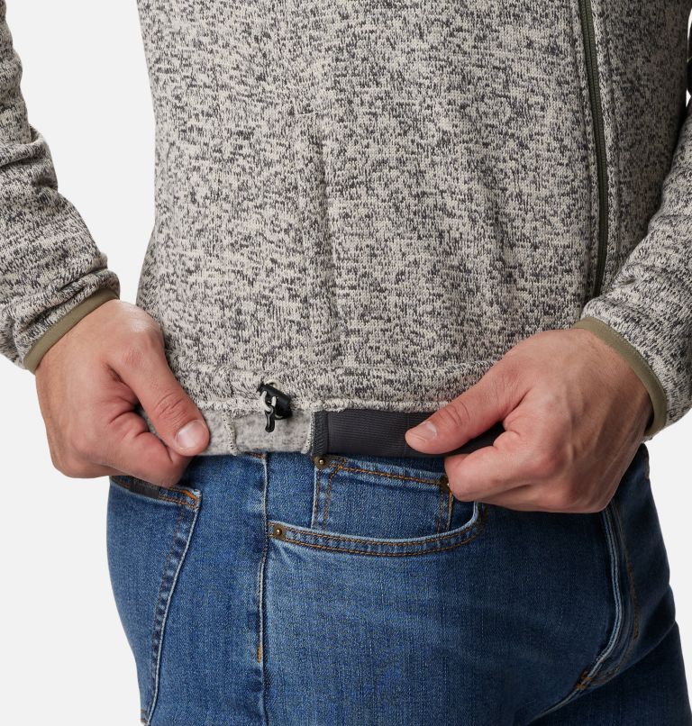 Men's Sweater Weather Fleece Full Zip Jacket - Tall, Color: Dark Stone Heather, image 6