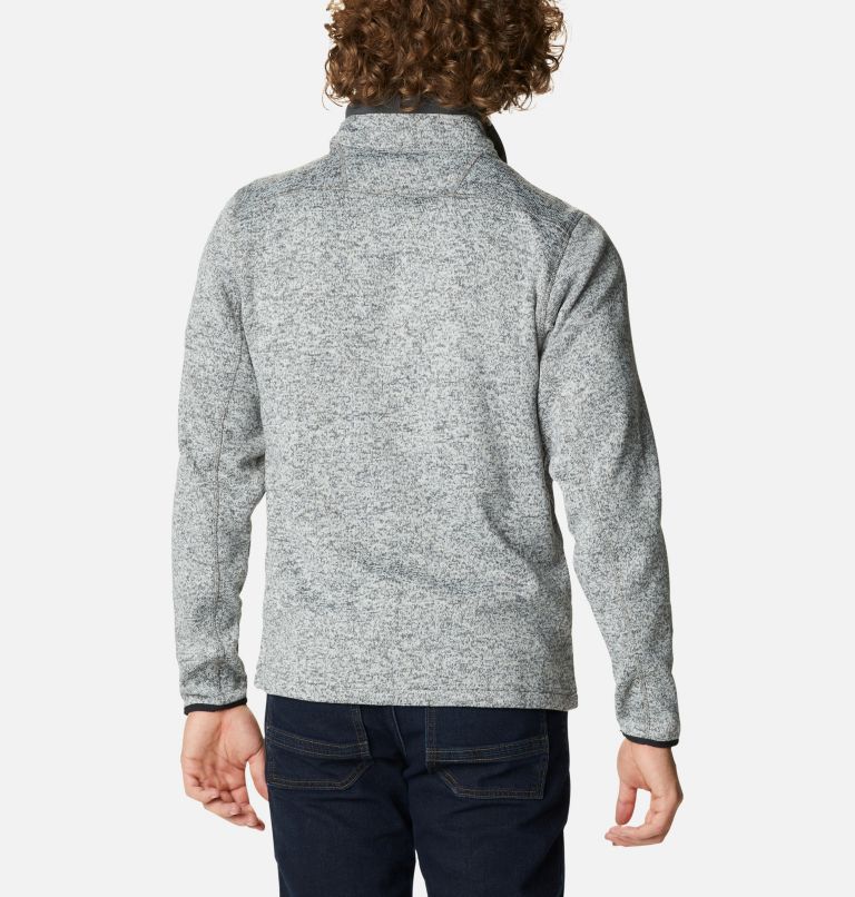 Thumbnail: Polaire Demi-zip Sweater Weather Homme, Color: City Grey Heather, Shark, image 2
