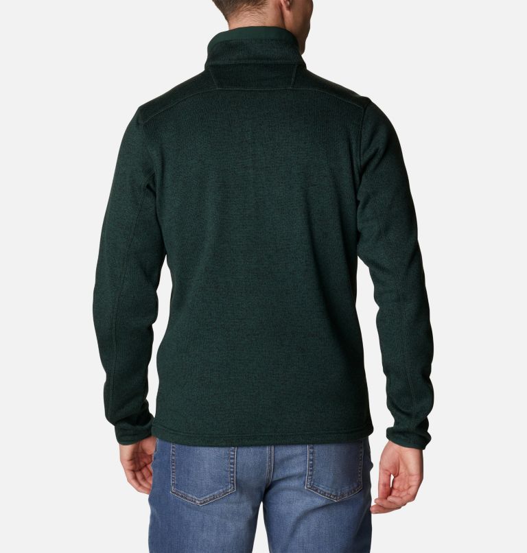 Men's Sweater Weather Fleece Half Zip Pullover, Color: Spruce Heather, Spruce, image 2