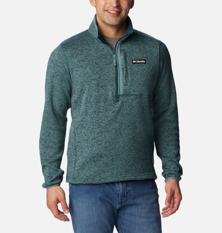 Thumbnail: Men's Sweater Weather Half Zip Fleece, Color: Night Wave Heather, Metal, image 5