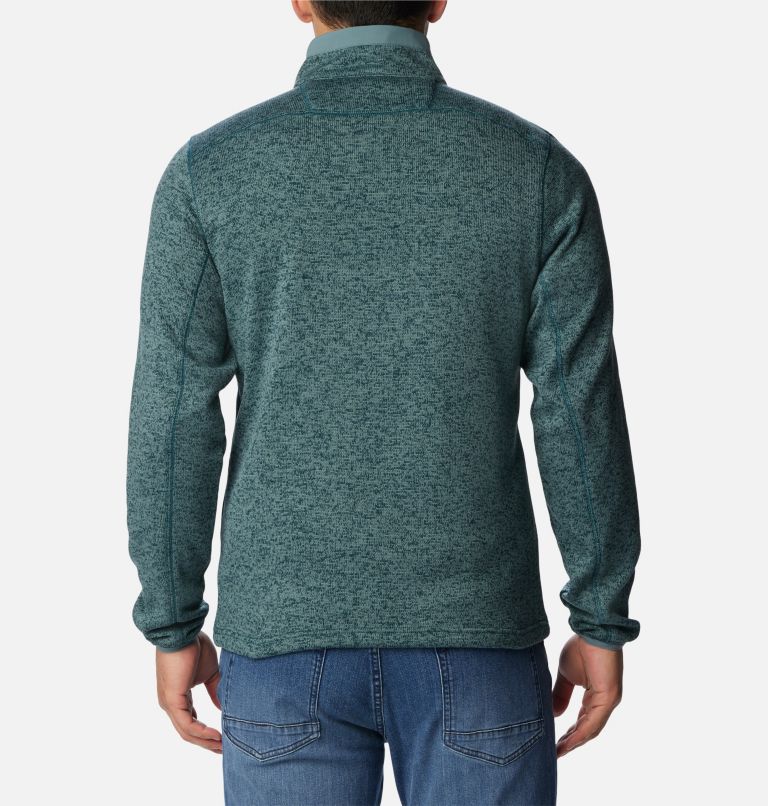 Men's Sweater Weather Half Zip Fleece, Color: Night Wave Heather, Metal, image 2