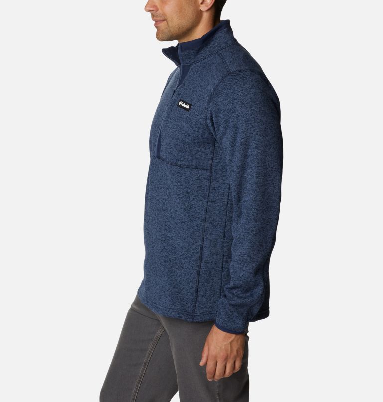 Thumbnail: Men's Sweater Weather Half Zip Fleece, Color: Dark Mountain Heather, Dark Mountain, image 3