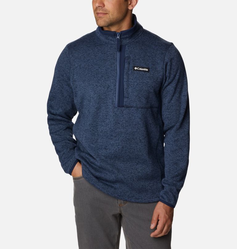 Men's Sweater Weather Half Zip Fleece, Color: Dark Mountain Heather, Dark Mountain, image 5