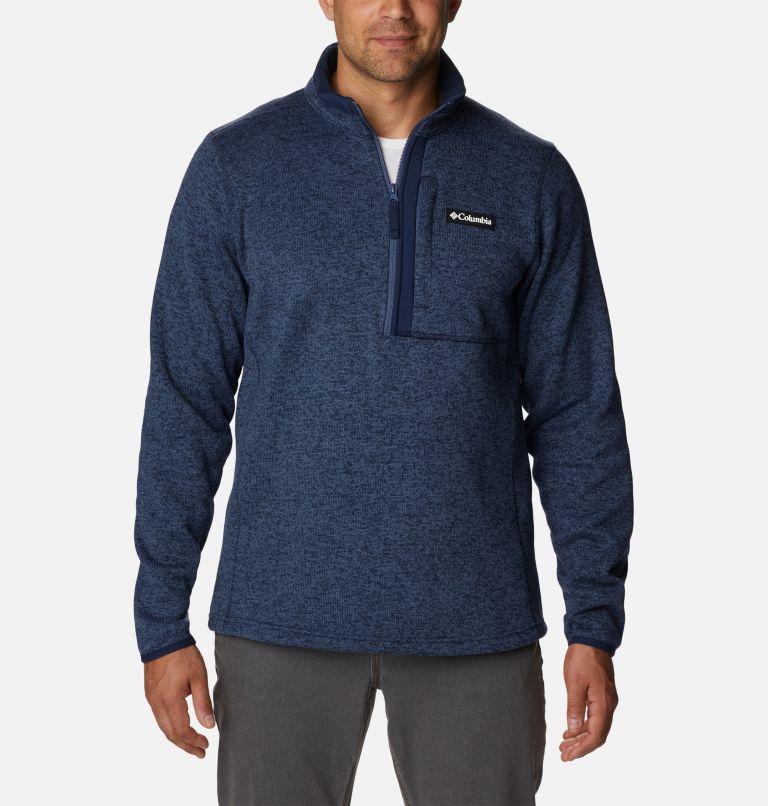Polaire Demi-zip Sweater Weather Homme, Color: Dark Mountain Heather, Dark Mountain, image 1