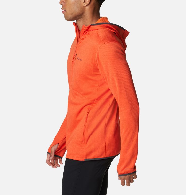 Men's Park View Full Zip Fleece Hoodie, Color: Red Quartz Heather, image 3