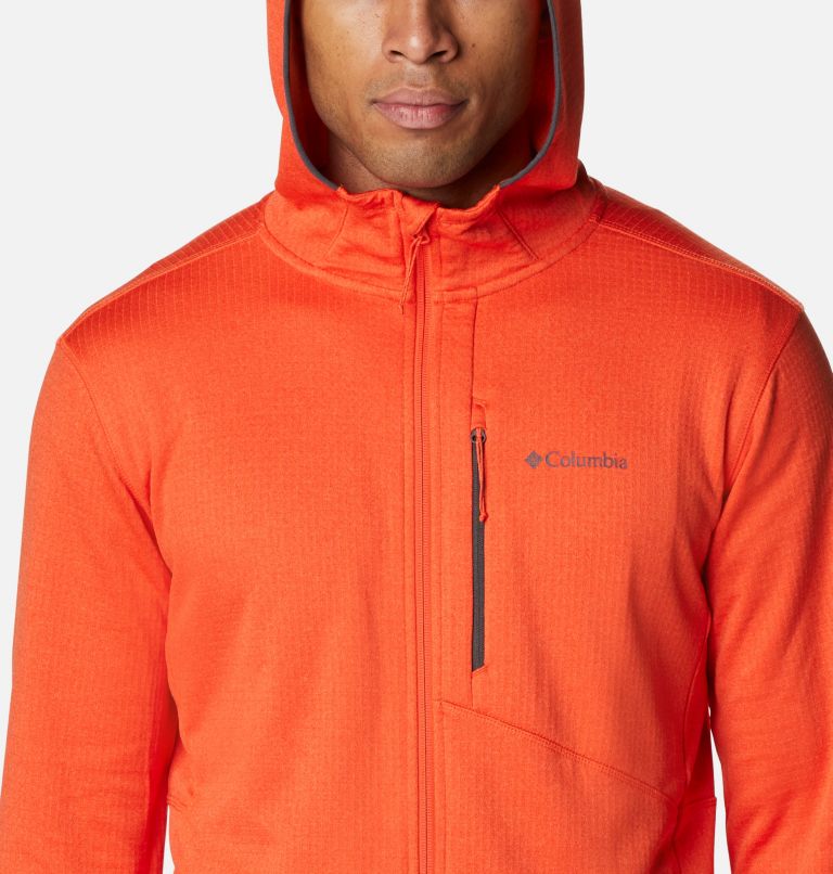 Men's Park View Full Zip Fleece Hoodie, Color: Red Quartz Heather, image 4