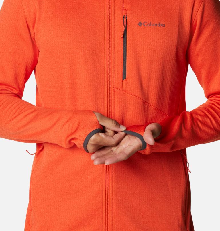 Men's Park View Full Zip Fleece Hoodie, Color: Red Quartz Heather, image 6