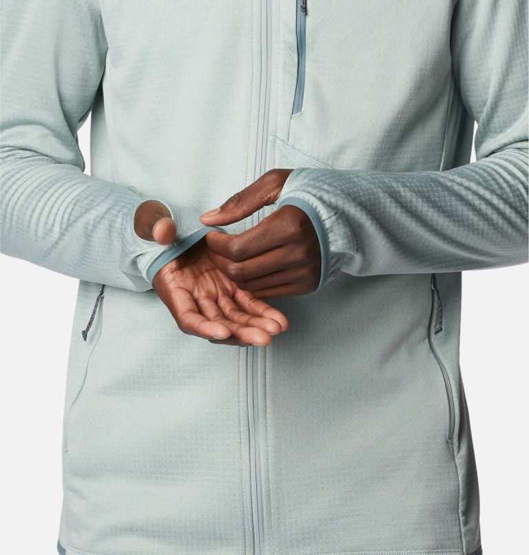 Men's Park View Full Zip Fleece Hoodie, Color: Niagara Heather, image 7