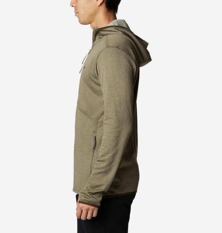 Thumbnail: Park View Fleece Full Zip Hoodie | 397 | S, Color: Stone Green Heather, Olive Green, image 3
