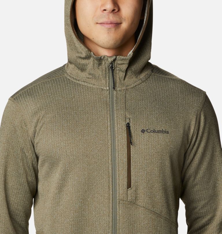 Park View Fleece Full Zip Hoodie | 397 | M, Color: Stone Green Heather, Olive Green, image 4