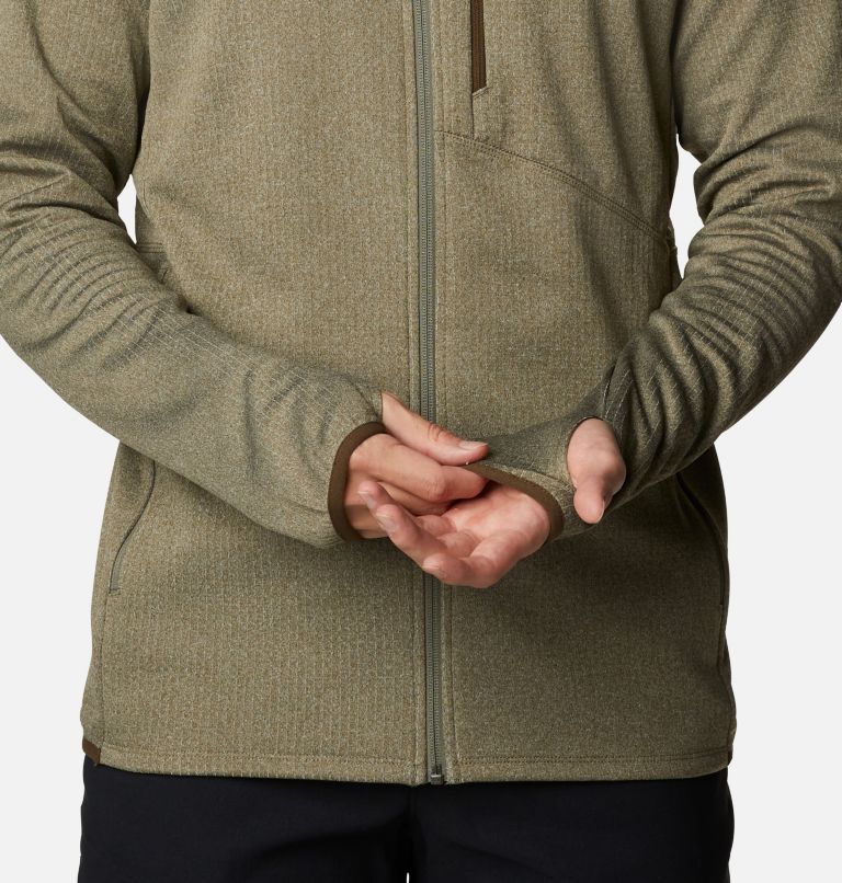Park View Fleece Full Zip Hoodie | 397 | M, Color: Stone Green Heather, Olive Green, image 6