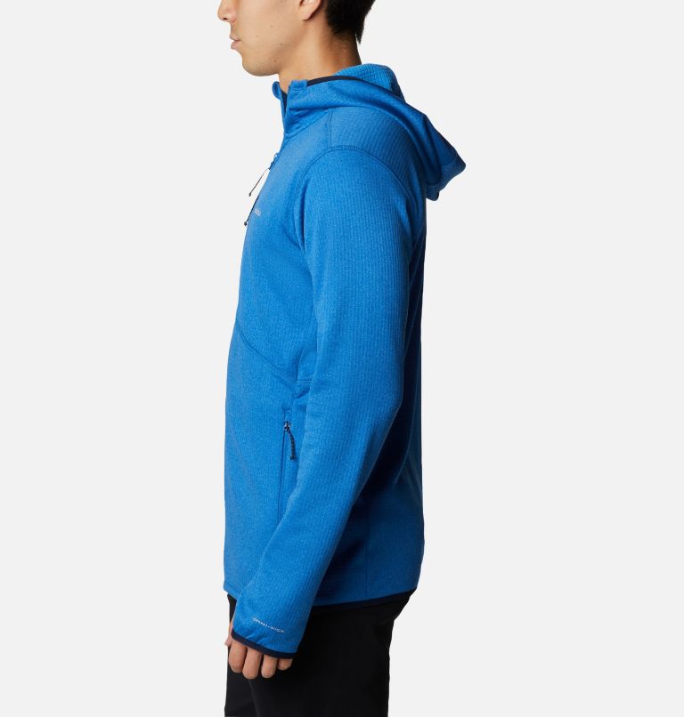 Park View Fleece Full Zip Hoodie | 432 | XL, Color: Bright Indigo Heather, Collegiate Navy, image 3