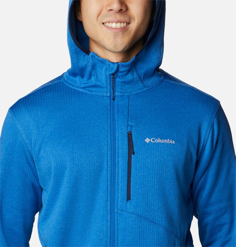 Park View Fleece Full Zip Hoodie | 432 | XL, Color: Bright Indigo Heather, Collegiate Navy, image 4