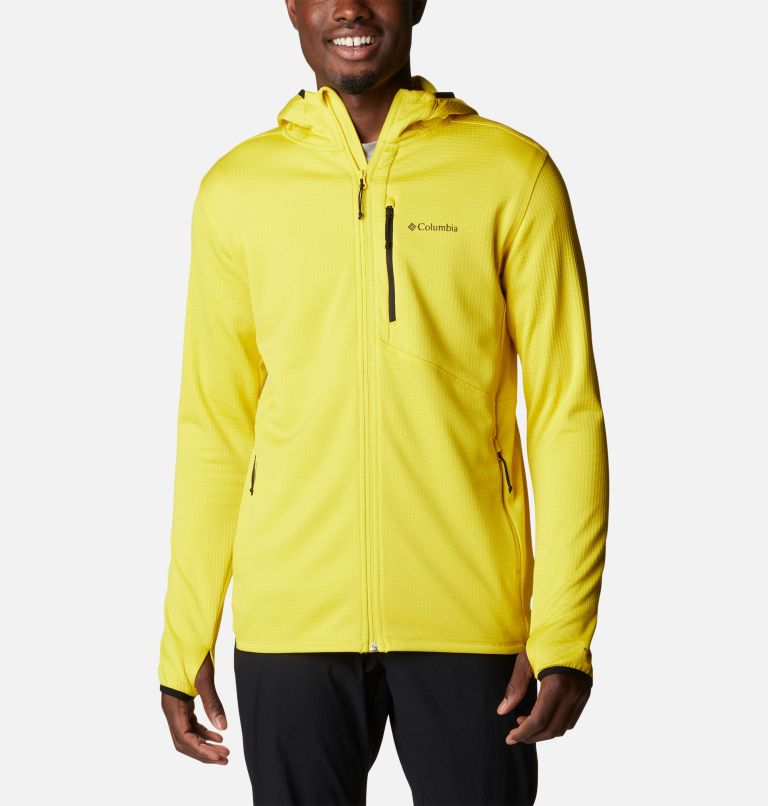 Men's Park View Full Zip Fleece Hoodie, Color: Laser Lemon Heather, image 1