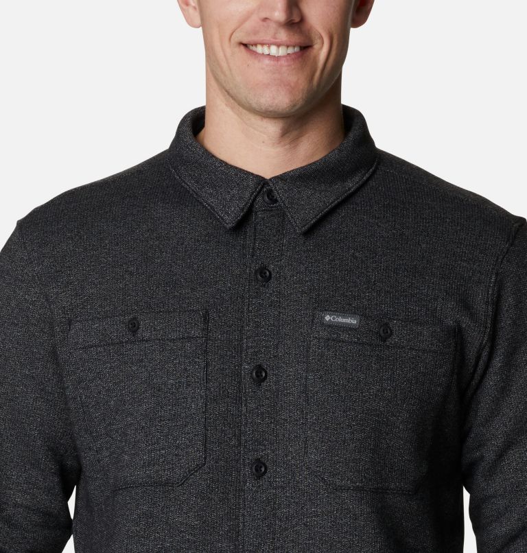 Men's Great Hart Mountain Shirt Jacket, Color: Black Heather, Black