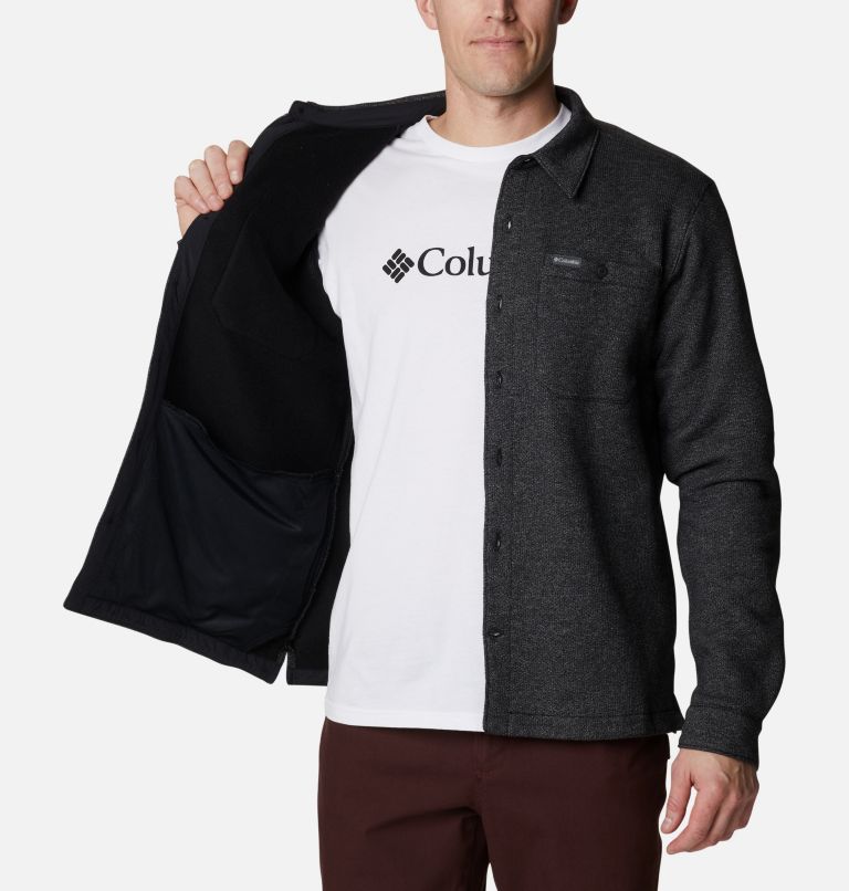 Manteau-chemise Great Hart Mountain pour homme, Color: Black Heather, Black