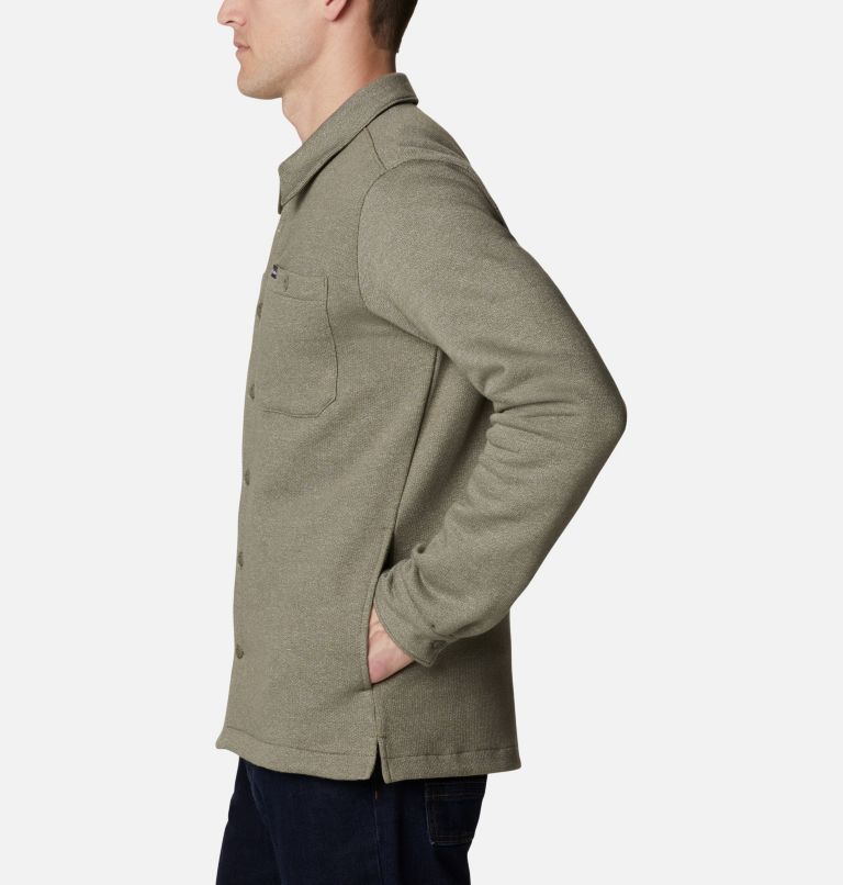 Men's Great Hart Mountain Shirt Jacket, Color: Stone Green Heather, Stone Green, image 3