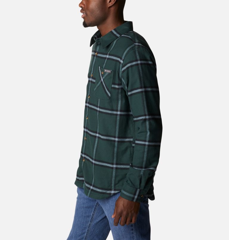 Cornell Woods Fleece Lined Flannel | 371 | L, Color: Spruce Windowpane, image 3