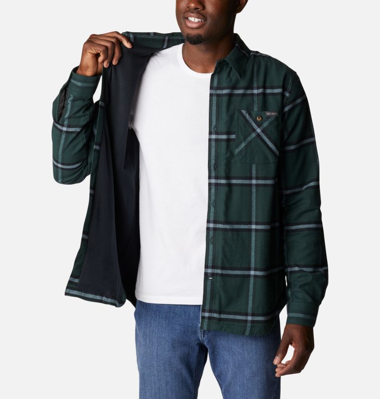 Cornell Woods Fleece Lined Flannel | 371 | L, Color: Spruce Windowpane, image 5