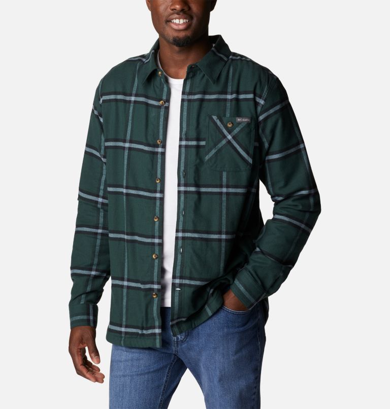 Chemise en flanelle doublée de polaire Cornell Woods pour homme, Color: Spruce Windowpane, image 7