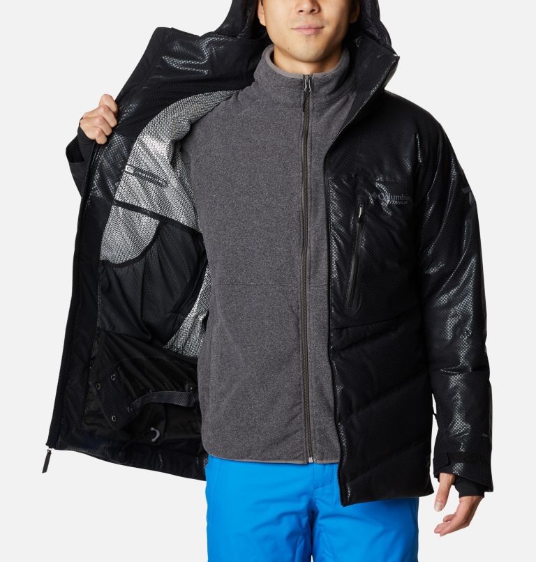 Men's Powder Keg Black Dot Waterproof Down Ski Jacket, Color: Black, image 6
