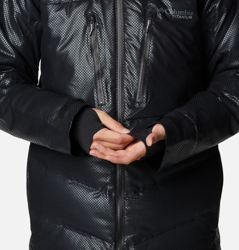 Men's Powder Keg Black Dot Waterproof Down Ski Jacket, Color: Black, image 11