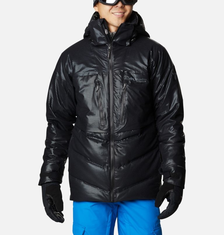 Thumbnail: Men's Powder Keg Black Dot Waterproof Down Ski Jacket, Color: Black, image 1