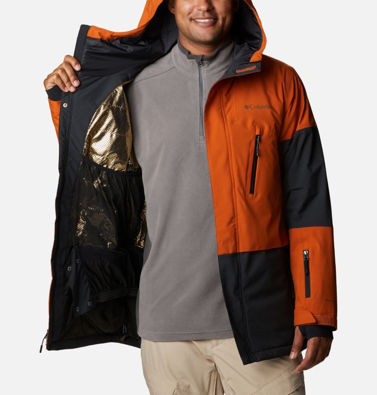 Men's Aerial Ascender Insulated Jacket, Color: Black, Warm Copper, image 5
