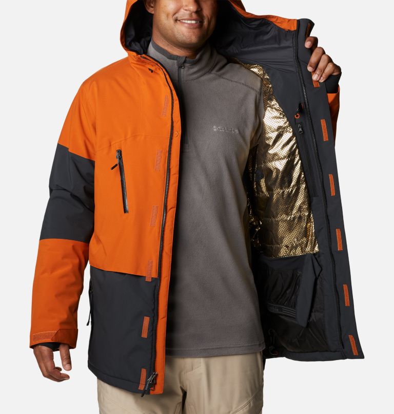 Men's Aerial Ascender Insulated Jacket, Color: Black, Warm Copper, image 6