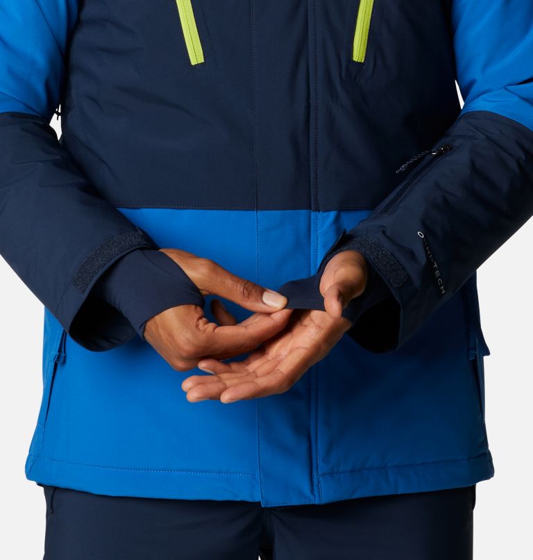 Thumbnail: Men's Aerial Ascender Waterproof Ski Jacket, Color: Collegiate Navy, Bright Indigo, image 12