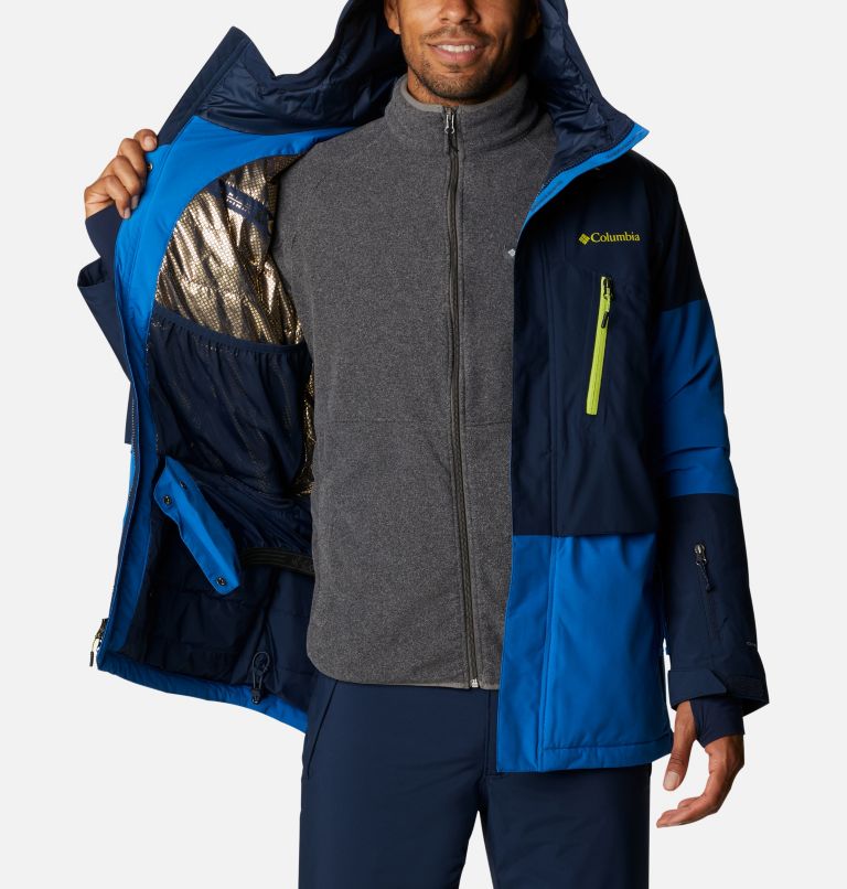 Thumbnail: Men's Aerial Ascender Waterproof Ski Jacket, Color: Collegiate Navy, Bright Indigo, image 6