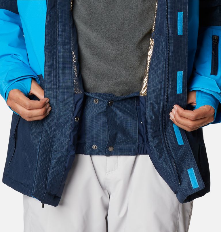 Men's Aerial Ascender Waterproof Ski Jacket, Color: Coll Navy Ripstop, Compass Blue, image 13