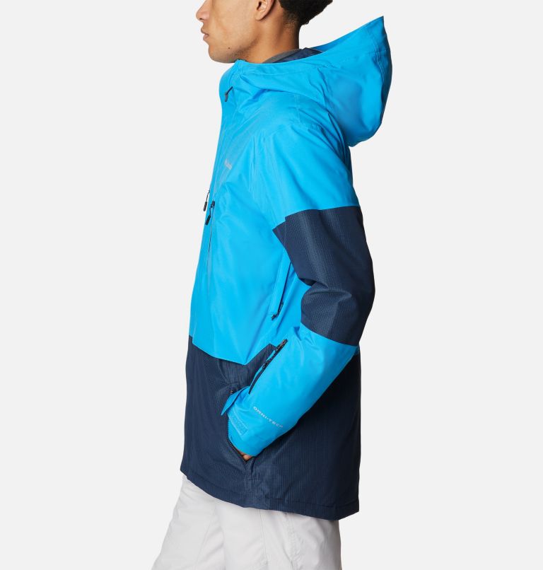 Men's Aerial Ascender Waterproof Ski Jacket, Color: Coll Navy Ripstop, Compass Blue, image 3
