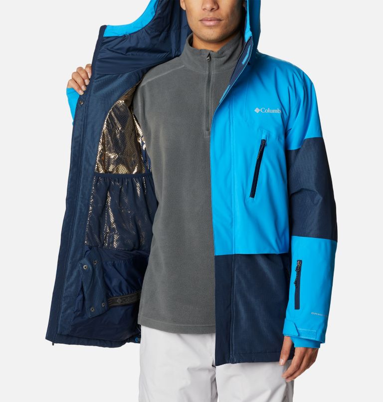 Men's Aerial Ascender Waterproof Ski Jacket, Color: Coll Navy Ripstop, Compass Blue, image 5