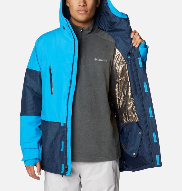 Men's Aerial Ascender Waterproof Ski Jacket, Color: Coll Navy Ripstop, Compass Blue, image 6