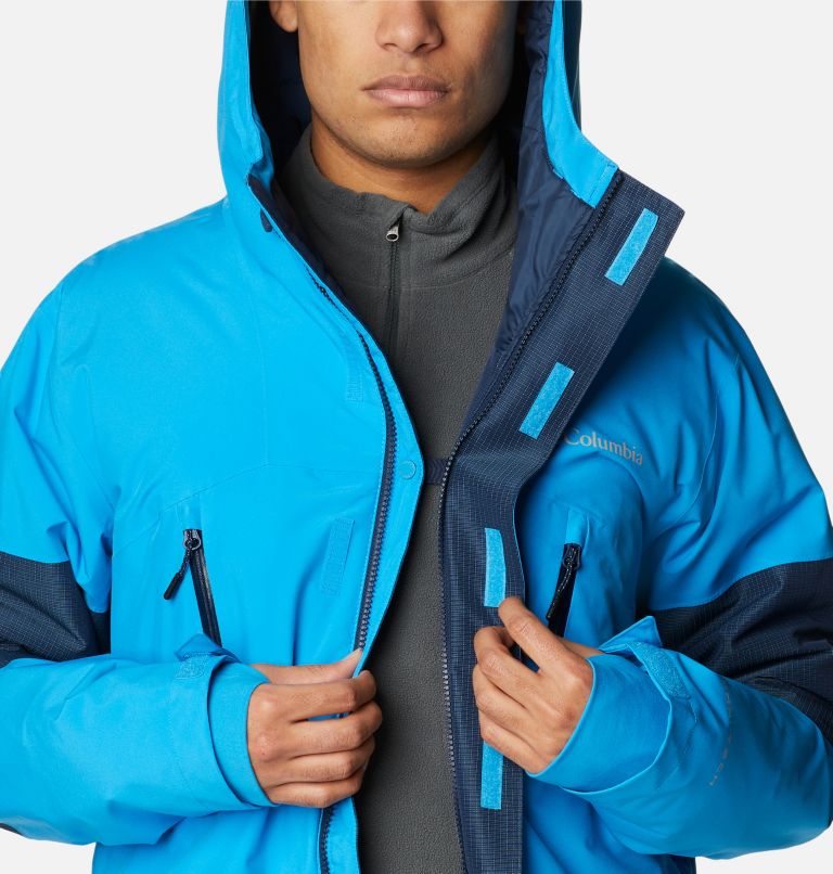 Men's Aerial Ascender Waterproof Ski Jacket, Color: Coll Navy Ripstop, Compass Blue, image 9