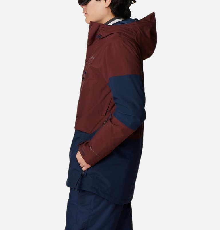 Men's Aerial Ascender Waterproof Ski Jacket, Color: Collegiate Navy, Elderberry, image 3