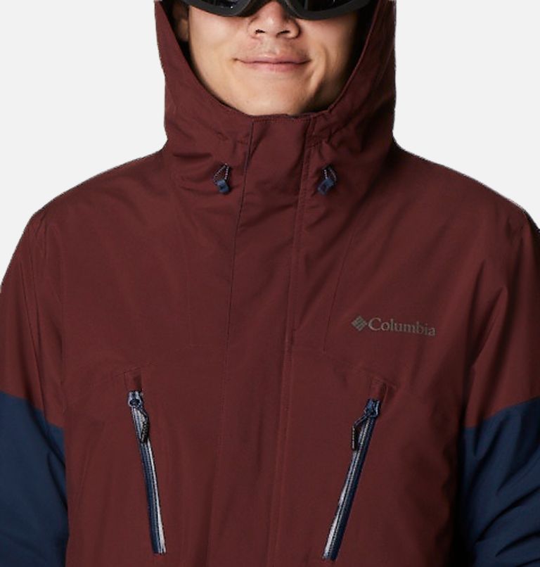 Men's Aerial Ascender Waterproof Ski Jacket, Color: Collegiate Navy, Elderberry, image 4