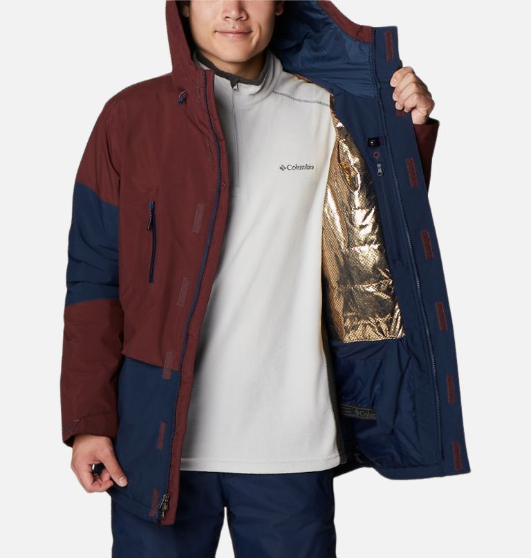 Thumbnail: Men's Aerial Ascender Omni-Heat Infinity Insulated Jacket, Color: Collegiate Navy, Elderberry, image 6