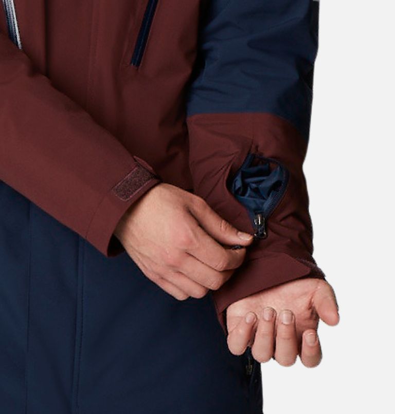 Men's Aerial Ascender Waterproof Ski Jacket, Color: Collegiate Navy, Elderberry, image 9