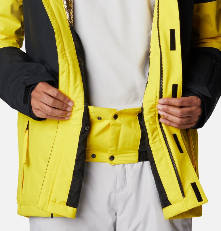 Men's Aerial Ascender Insulated Jacket, Color: Laser Lemon, Black, image 12